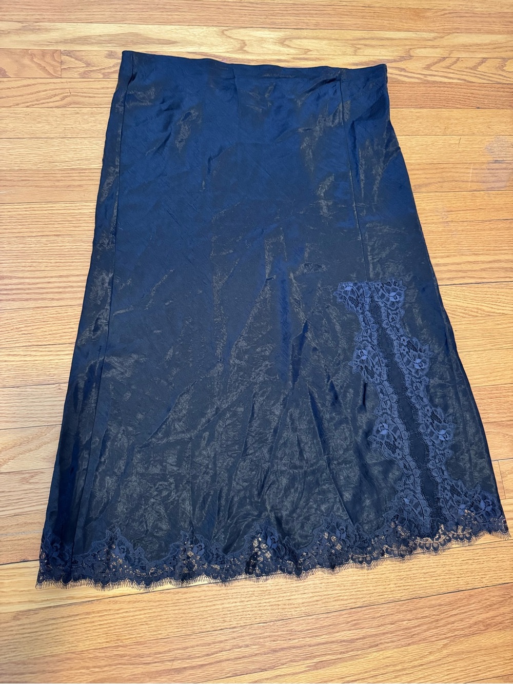 J. Crew Gwyneth lace-trim slip skirt in textured satin XXL - Picture 6 of 11